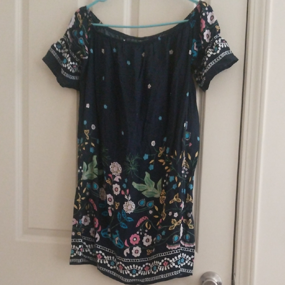 SHEIN Navy Floral Mini Dress